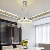 Candelabru LED 63 W Krystal Harmony Silver 40, LED inclus, 1 surse de iluminare, Lumina: Cald, Natur